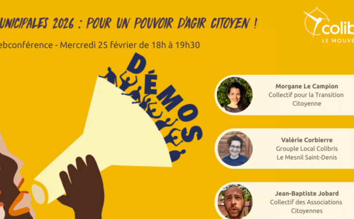 WEBCONFÉRENCE : Municipales 2026 : choisir l’écologie et la démocratie !